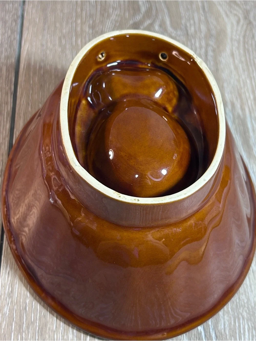 🍮 Williams Sonoma Brown Ceramic Pineapple Mold / Decorative Wall Hanging Bowl